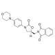 2-[[(5S)-3-[4-(4-Morpholinyl)phenyl]-2-oxo-5-oxazolidinyl]methyl]-1H-isoindole-1,3(2H)-dione - chemical structure image