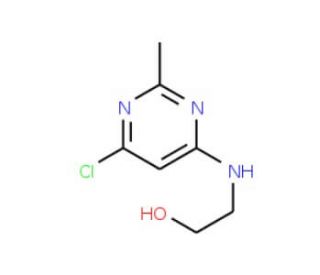 2-[(6-Chloro-2-methyl-4-pyrimidinyl)amino]-1-ethanol (CAS 22177-97-5) - chemical structure image