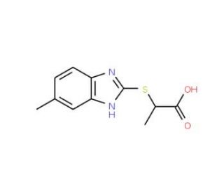2-[(6-Methyl-1H-benzimidazol-2-yl)thio]-propanoic acid - chemical structure image