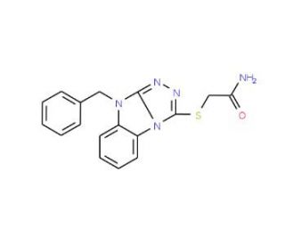 2-[(9-Benzyl-9H-[1,2,4]triazolo[4,3-a]-benzimidazol-3-yl)thio]acetamide - chemical structure image