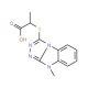 2-[(9-Methyl-9H-[1,2,4]triazolo[4,3-a]-benzimidazol-3-yl)thio]propanoic acid - chemical structure image