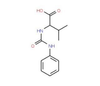 2-[(anilinocarbonyl)amino]-3-methylbutanoic acid (CAS 84860-35-5) - chemical structure image
