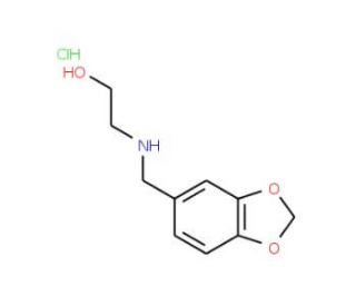 2-[(Benzo[1,3]dioxol-5-ylmethyl)-amino]-ethanol hydrochloride - chemical structure image