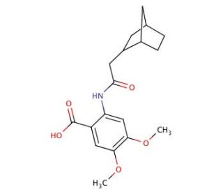 2-[(bicyclo[2.2.1]hept-2-ylacetyl)amino]-4,5-dimethoxybenzoic acid - chemical structure image