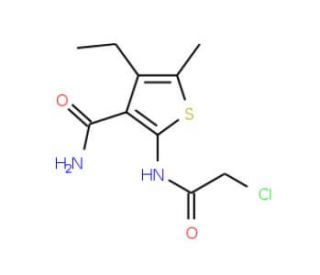 2-[(Chloroacetyl)amino]-4-ethyl-5-methylthiophene-3-carboxamide - chemical structure image