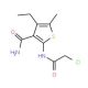 2-[(Chloroacetyl)amino]-4-ethyl-5-methylthiophene-3-carboxamide - chemical structure image
