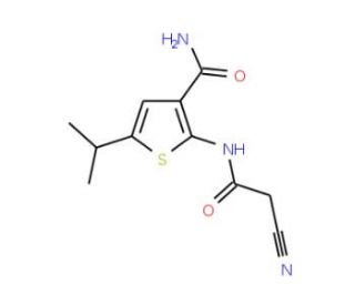 2-[(Cyanoacetyl)amino]-5-isopropylthiophene-3-carboxamide - chemical structure image