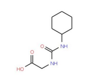 2-[(cyclohexylcarbamoyl)amino]acetic acid - chemical structure image