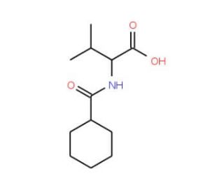 2-[(cyclohexylcarbonyl)amino]-3-methylbutanoic acid (CAS 118528-57-7) - chemical structure image