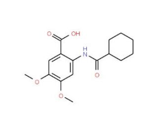 2-[(cyclohexylcarbonyl)amino]-4,5-dimethoxybenzoic acid - chemical structure image