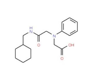 [{2-[(Cyclohexylmethyl)amino]-2-oxoethyl}(phenyl)-amino]acetic acid - chemical structure image