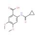 2-[(cyclopropylcarbonyl)amino]-4,5-dimethoxybenzoic acid (CAS 496913-51-0) - chemical structure image