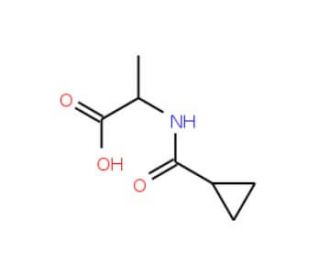2-[(cyclopropylcarbonyl)amino]propanoic acid - chemical structure image