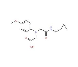 [{2-[(Cyclopropylmethyl)amino]-2-oxoethyl}-(4-methoxyphenyl)amino]acetic acid - chemical structure image