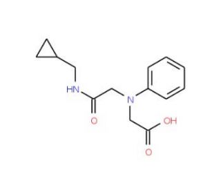 [{2-[(Cyclopropylmethyl)amino]-2-oxoethyl}-(phenyl)amino]acetic acid - chemical structure image