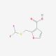 2-{[(difluoromethyl)thio]methyl}-3-furoic acid - chemical structure image