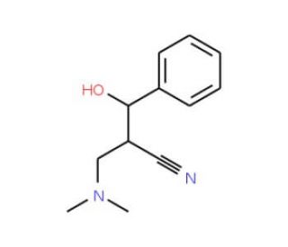 2-[(dimethylamino)methyl]-3-hydroxy-3-phenylpropanenitrile - chemical structure image