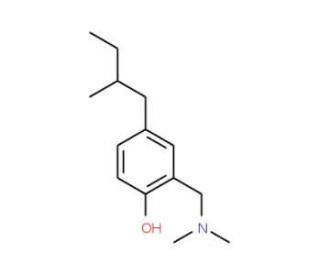 2-[(Dimethylamino)methyl]-4-(2-methylbutyl)-benzenol - chemical structure image