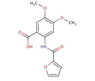 2-[(Furan-2-carbonyl)-amino]-4,5-dimethoxy-benzoic acid - chemical structure image