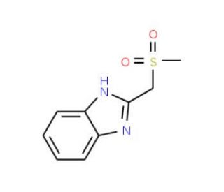 2-[(methylsulfonyl)methyl]-1H-benzimidazole (CAS 24092-75-9) - chemical structure image