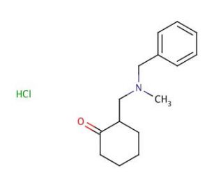 2-[(N-Benzyl-N-methyl)aminomethyl]cyclohexanone, Hydrochloride (CAS 6333-27-3) - chemical structure image