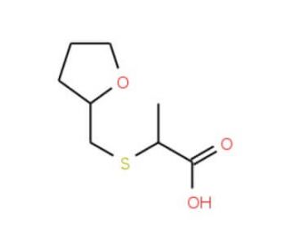 2-[(oxolan-2-ylmethyl)sulfanyl]propanoic acid - chemical structure image