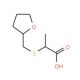 2-[(oxolan-2-ylmethyl)sulfanyl]propanoic acid - chemical structure image