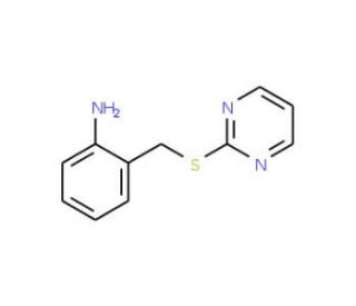 2-[(pyrimidin-2-ylsulfanyl)methyl]aniline - chemical structure image