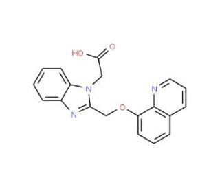 {2-[(Quinolin-8-yloxy)methyl]-1H-benzimidazol-1-yl}acetic acid - chemical structure image