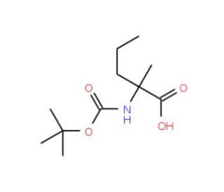 2-{[(tert-butoxy)carbonyl]amino}-2-methylpentanoic acid - chemical structure image