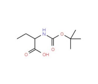 2-[(tert-Butoxycarbonyl)amino]butanoic acid (CAS 77284-64-1) - chemical structure image