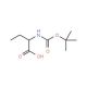 2-[(tert-Butoxycarbonyl)amino]butanoic acid (CAS 77284-64-1) - chemical structure image