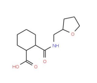 2-[(Tetrahydro-furan-2-ylmethyl)-carbamoyl]-cyclohexanecarboxylic acid - chemical structure image