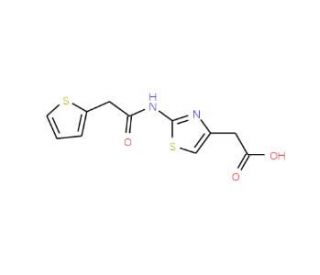 {2-[(thien-2-ylacetyl)amino]-1,3-thiazol-4-yl}acetic acid - chemical structure image