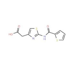 {2-[(thien-2-ylcarbonyl)amino]-1,3-thiazol-4-yl}acetic acid - chemical structure image