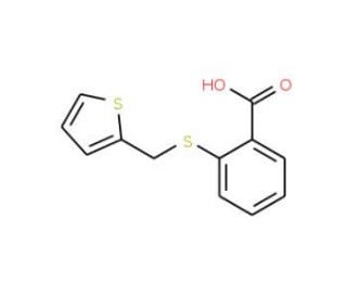 2-[(thien-2-ylmethyl)thio]benzoic acid (CAS 3759-75-9) - chemical structure image