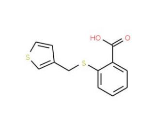 2-[(thien-3-ylmethyl)thio]benzoic acid - chemical structure image