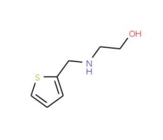 2-[(Thiophen-2-ylmethyl)-amino]-ethanol (CAS 93448-34-1) - chemical structure image