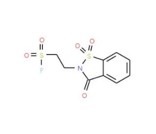 2-(1,1-dioxido-3-oxo-1,2-benzisothiazol-2(3H)-yl)ethanesulfonyl fluoride - chemical structure image