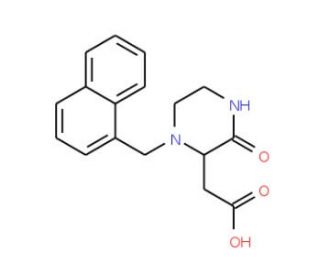 2-[1-(1-Naphthylmethyl)-3-oxo-2-piperazinyl]-acetic acid - chemical structure image