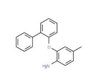 2-([1,1&prime;-Biphenyl]-2-yloxy)-4-methylaniline - chemical structure image