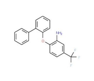 2-([1,1&prime;-Biphenyl]-2-yloxy)-5-(trifluoromethyl)-aniline - chemical structure image