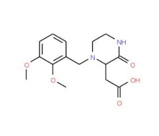2-[1-(2,3-Dimethoxybenzyl)-3-oxo-2-piperazinyl]-acetic acid - chemical structure image