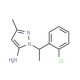 2-[1-(2-Chloro-phenyl)-ethyl]-5-methyl-2H-pyrazol-3-ylamine - chemical structure image