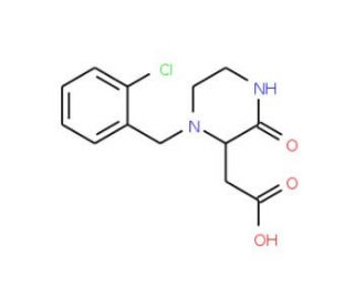 2-[1-(2-Chlorobenzyl)-3-oxo-2-piperazinyl]-acetic acid - chemical structure image