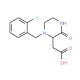 2-[1-(2-Chlorobenzyl)-3-oxo-2-piperazinyl]-acetic acid - chemical structure image