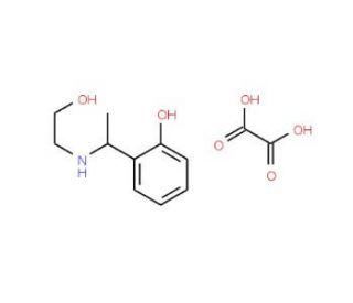 2-[1-(2-Hydroxy-ethylamino)-ethyl]-phenol oxalate - chemical structure image