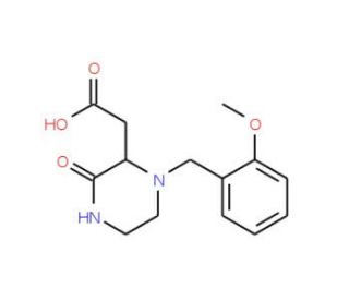 2-[1-(2-Methoxybenzyl)-3-oxo-2-piperazinyl]-acetic acid - chemical structure image