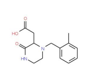 2-[1-(2-Methylbenzyl)-3-oxo-2-piperazinyl]-acetic acid (CAS 1022918-77-9) - chemical structure image