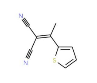 2-[1-(2-Thienyl)ethylidene]malononitrile (CAS 10432-44-7) - chemical structure image